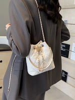 Bucket Crossbody Bag with Chain