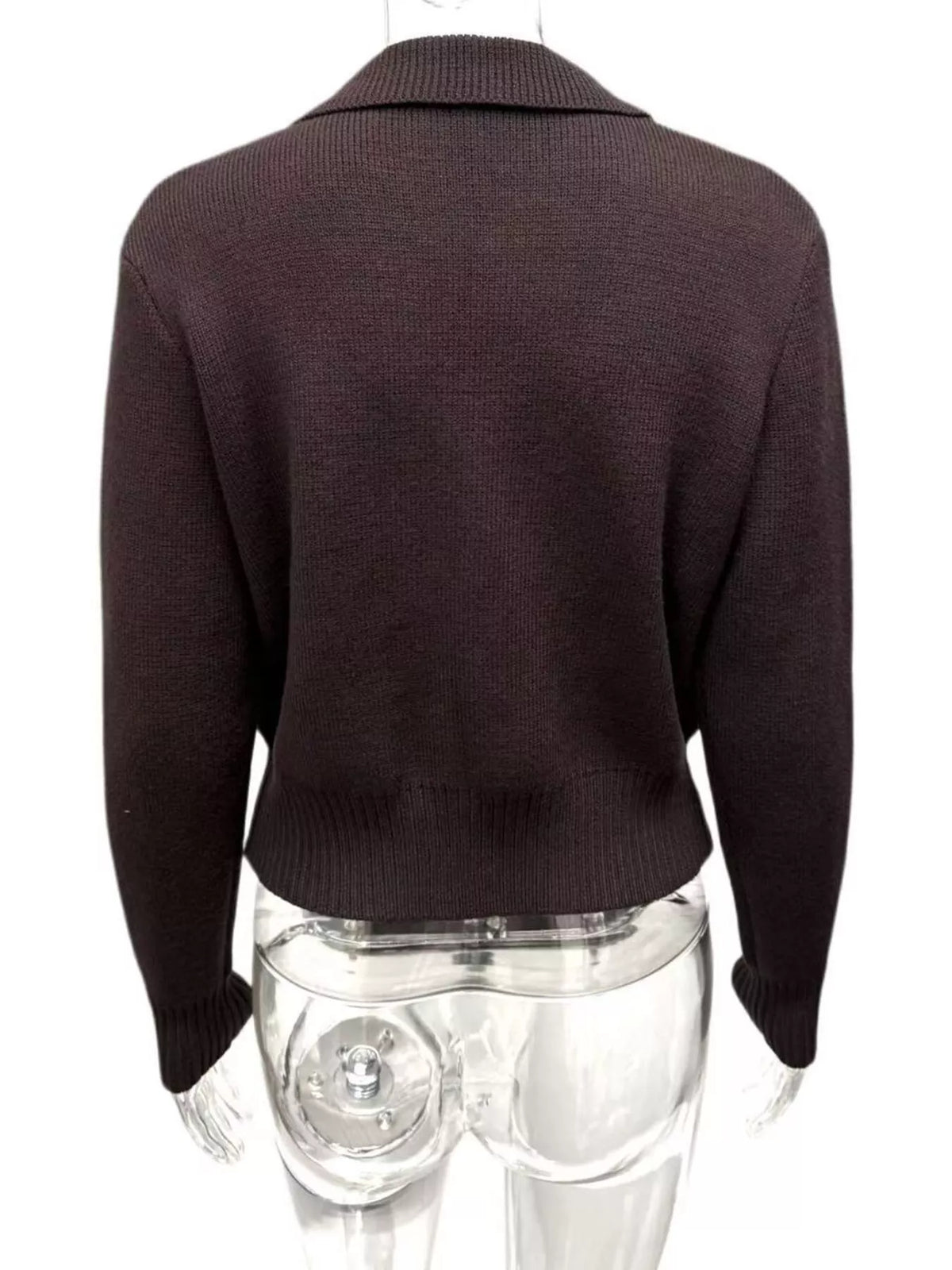 Double-Breasted Knit Cardigan