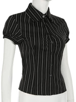 Striped Button-Down Collared Neck Shirt