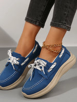 Lace Up Round Toe Sneakers