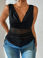 Side Drawstring Ruched Tank