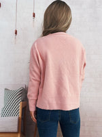 Ribbed Button-Front Knit Cardigan