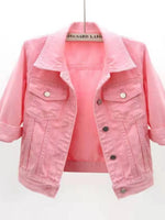 Full Size CroppedDenim Jacket Plus Size