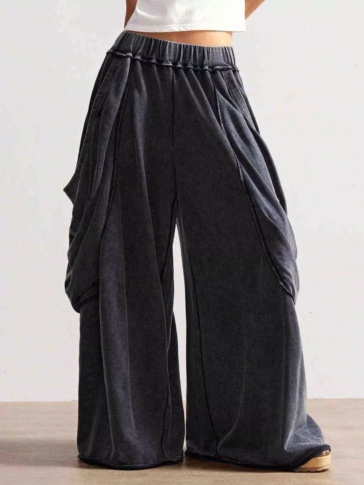Oversized Wide-Leg Harem Pants