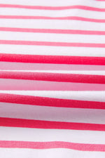 Color Block Striped Batwing Sleeve T-Shirt