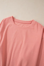Round Neck Long Sleeve Top and Pants Set