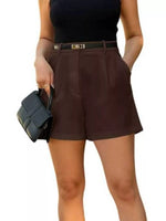 High-Waisted Pleated Shorts