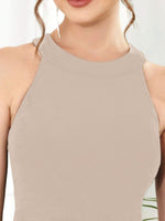 Elegant High-Low Hem Sleeveless Dress