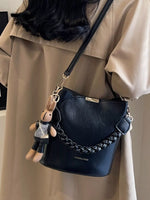 Bucket Style Crossbody Bag with Braided Detail