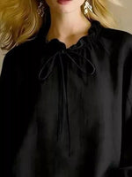 Frill Balloon Sleeve Blouse