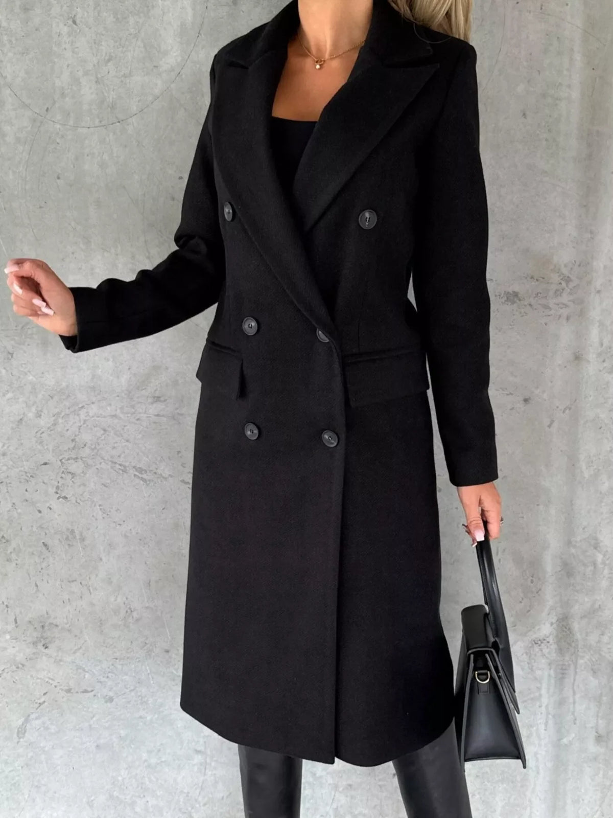 Double-Breasted Longline Coat