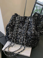Sequin Bucket Shoulder Bag