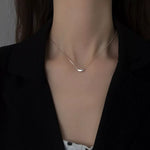925 Sterling Silver Bean Pendant Necklace
