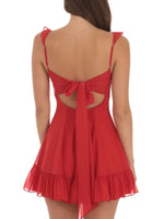 Floral Sweetheart Ruffled Cami Mini Dress