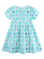 Children's Ocean Print Casual Summer Dress