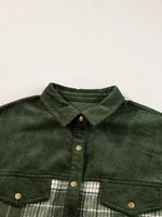 Plaid Button Up Long Sleeve Shacket