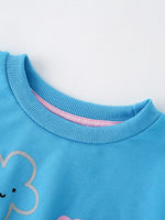 Children's Floral Crew Neck Casual Sweatshirt
