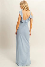HYFVE Chiffon Ruffle Trim Midi Dress