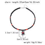 Halloween Spider Web Beaded Necklace