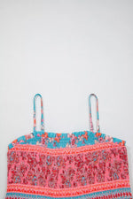 Bohemian Ethnic Print Spaghetti Straps Vacation Maxi Dress