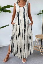 Scoop Neck Sleeveless Dress with Pockets