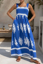 Printed Square Neck Cami Dress