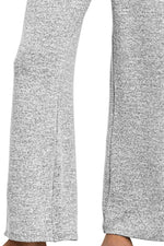 Zenana Soft Melange Hacci Elastic Waistband Lounge Pants