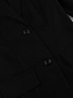 Lace Hem Lapel Collar Blazer