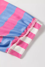 Stripe Exposed Seam Contrast Patchwork Oversized Top