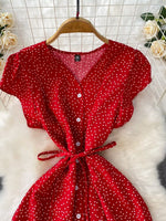 Polka Dot Button-Down Dress