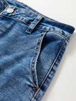 Seam Detail Loose Fit Cropped Jeans