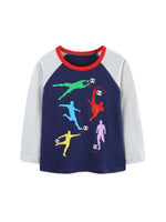 Children's Soccer Player Graphic Long Sleeve T-Shirt