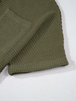 Textured Knit Button Detail Top