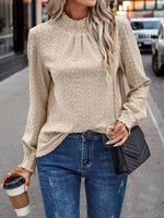 Eyelet Long Sleeve Blouse