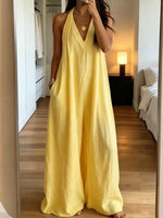 Full Size Halter Neck Wide-Leg Jumpsuit Plus Size