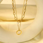 18K Gold-Plated Double Layered Necklace