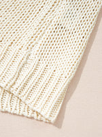 Contrast Stitch Detail V Neck Drop Shoulder Sweater