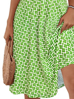 Printed Halter Neck Dress