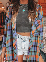 Plaid Button Up Long Sleeve Shirt