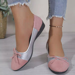Bow Accent Two-Tone Slip-Ons