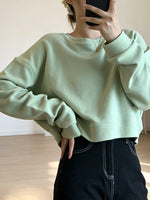 Crew NeckDrop Shoulder Sweatshirt