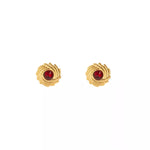 18K Gold-Plated Spiral Statement Earrings