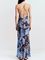 Floral Print Spaghetti Strap Maxi Dress