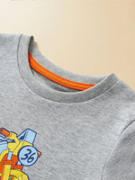 Children's Graphic Crew Neck T-Shirt and Shorts Set