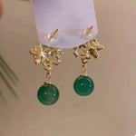 Butterfly Pearl Drop Earrings