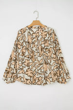 Floral Print Button-Down Long Sleeve Shirt