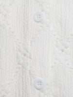 Lace Detail Ruffle Sleeve Button Up Shirt