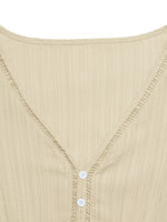 Tiered V-Neck Long Sleeve Dress