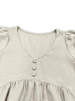 Puff Sleeve Babydoll Mini Dress