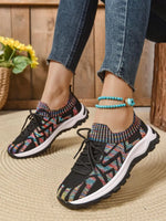 Mesh Knit Lace Up Athletic